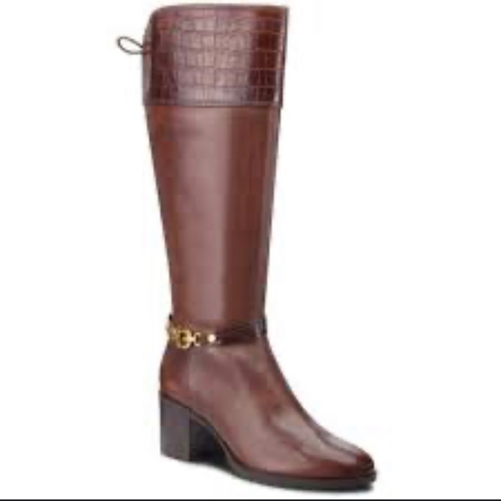 Geox Wistrey Respero Tall Leather Boots Size 39 - Picture 2 of 10